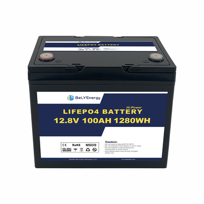 Купить 12В 100AH 1280Wh LiFePO4 литий-ионная батарея с новыми призматическими ячейками класса А online manufacture