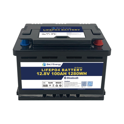 Купить 12V 100Ah LiFePO4 аккумулятор с сертификацией UL1642 UN38.3 и корпусом H6 DIN online manufacture
