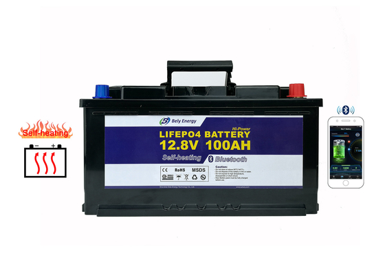 Купить батарея цикла батареи лития 100ah 1280Wh Bluetooth 12v Lifepo4 глубокая для Motorhome online manufacture