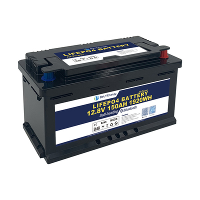 12V 150AH LiFePO4 литийная батарея с BT и самонагревом для хранения энергии