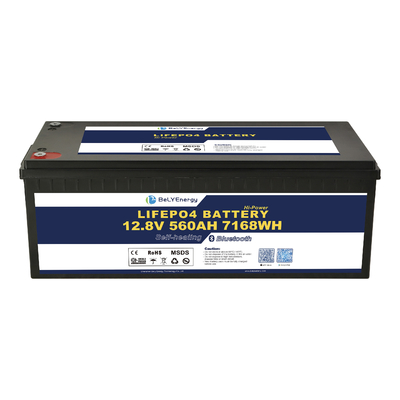 12V 560AH Литийная батарея с 300A током BMS LiFePO4 с BT и самонагревом