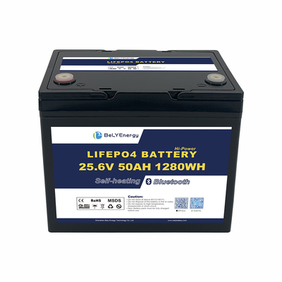 24V 50AH LiFePO4 Литийная батарея для морских судов с BT и отоплением