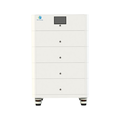48V200Ah Stackable LiFePO4 Battery for Solar Power System with RS485/CAN Communication and LCD Indicators